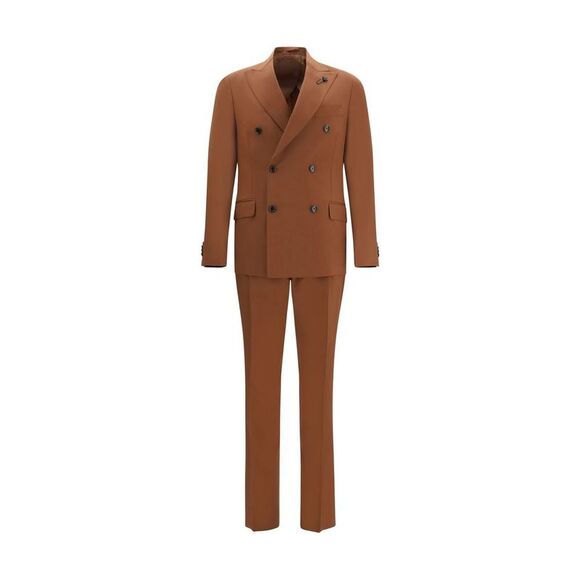 Lardini Brown Cotton Two-Piece Men's Suit